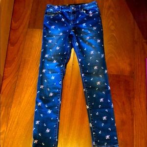 Gap denim flower jeans